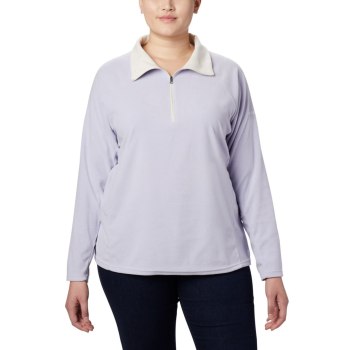 Columbia Ženske Majice S Kapuljačom - Glacial IV 1/2 Zip Plus Size Ljubičaste | XWHB-64905